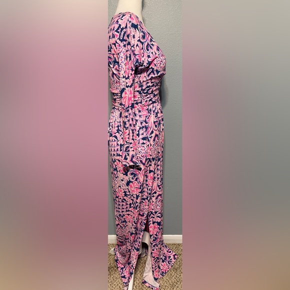 Lilly Pulitzer Nichola Pink Maxi Dress Love You Bunches Vacation Resort Small - Picture 5 of 8